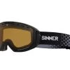 Sinner Unisex Skibril Mohawk Black Sintec / Trans+