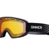 Sinner Unisex Skibril Batawa Otg Matte Black Red Mirror